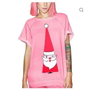 Wildfox Pink Santa Sweatshirt